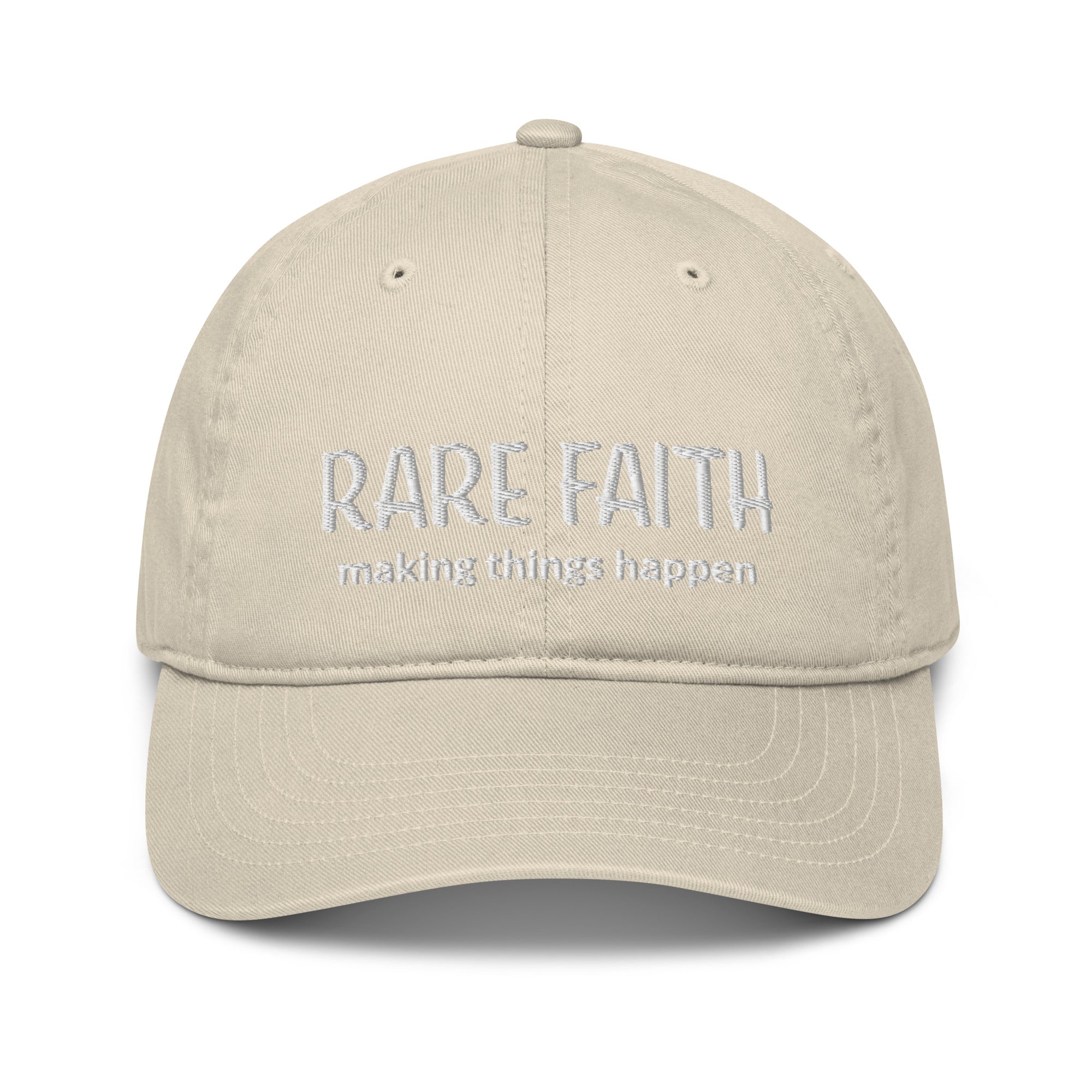 🟡 RARE FAITH Organic Dad Hat — Clearance