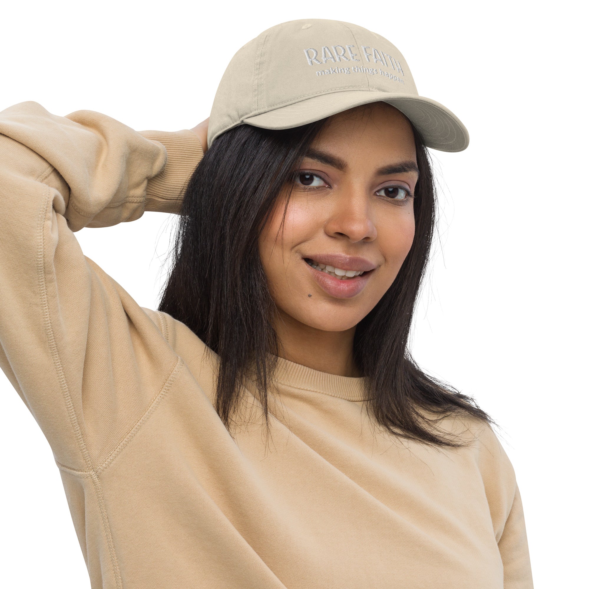🟡 RARE FAITH Organic Dad Hat — Clearance